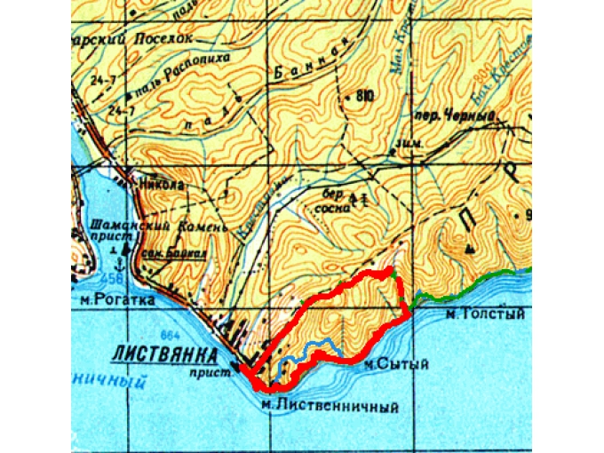 Большая байкальская тропа карта